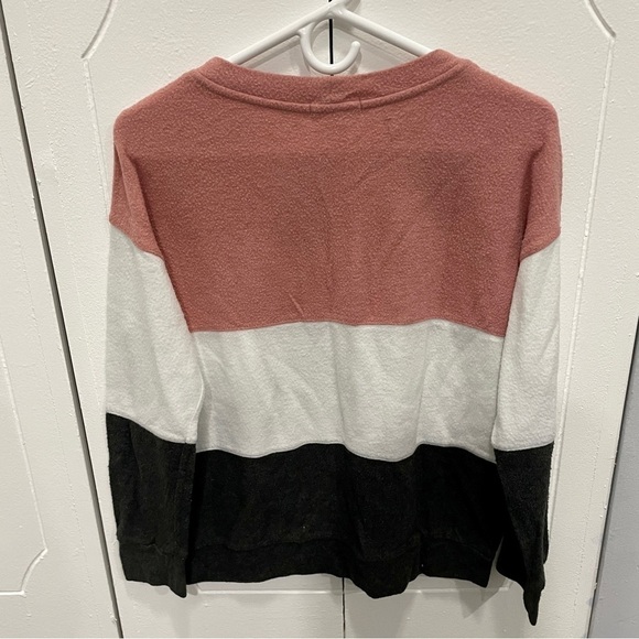 Nine Britton Tri Colored Dalia Brushed Knit Top - Picture 2 of 7